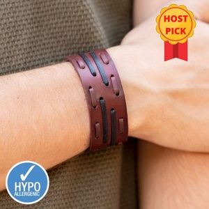 Russet Brown Leather Bracelet